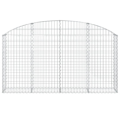 Gabione mit Hochbogen 200x30x100/120 cm Verzinktes Eisen - Pazzar.ch