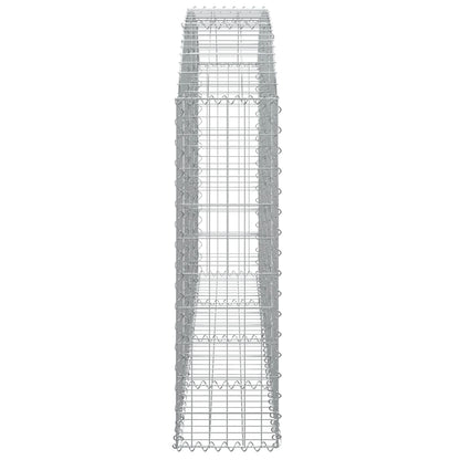 Gabione mit Hochbogen 200x30x100/120 cm Verzinktes Eisen - Pazzar.ch