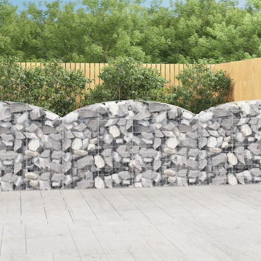 Gabione mit Hochbogen 200x30x100/120 cm Verzinktes Eisen - Pazzar.ch