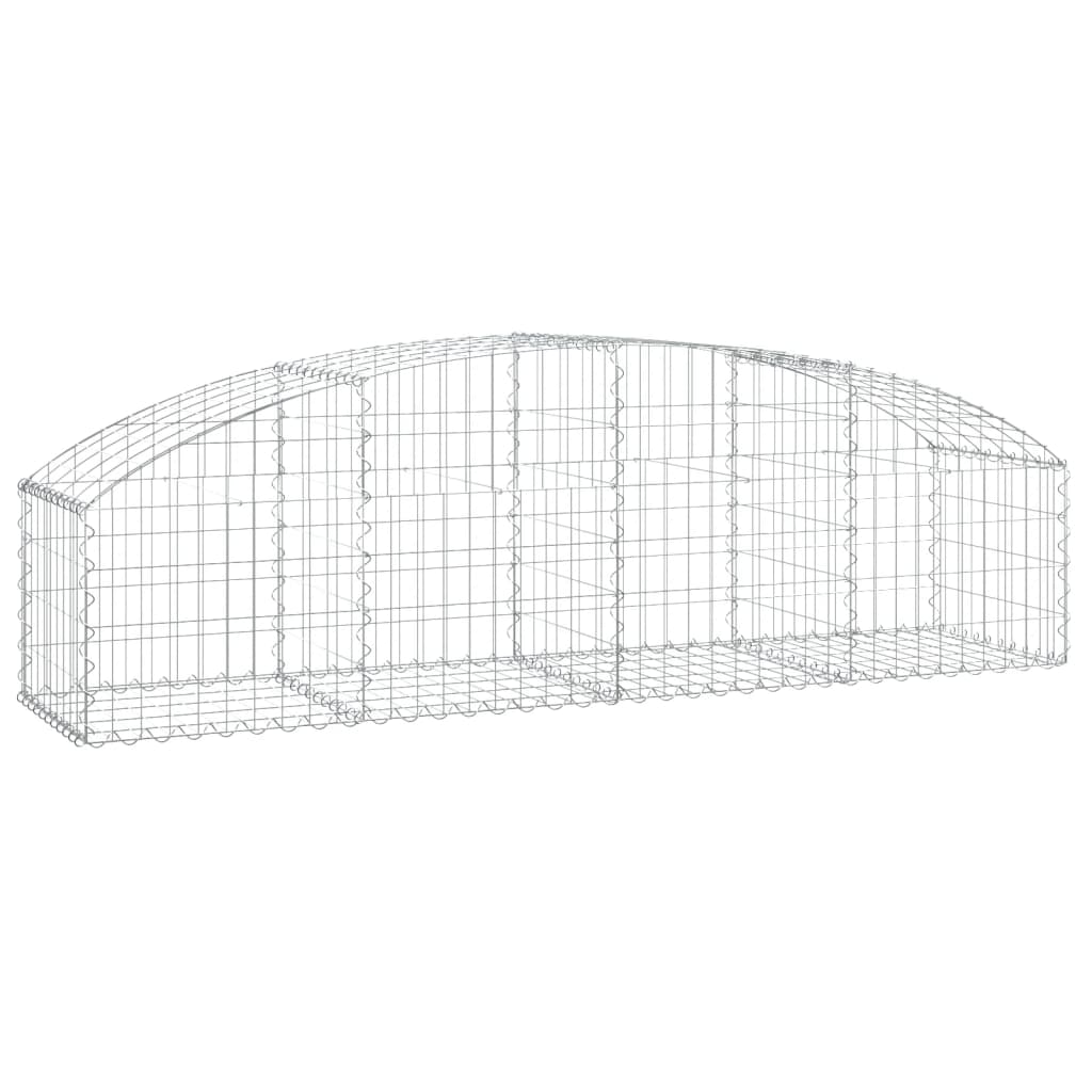 Gabione mit Hochbogen 200x50x40/60 cm Verzinktes Eisen - Pazzar.ch