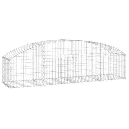 Gabione mit Hochbogen 200x50x40/60 cm Verzinktes Eisen - Pazzar.ch