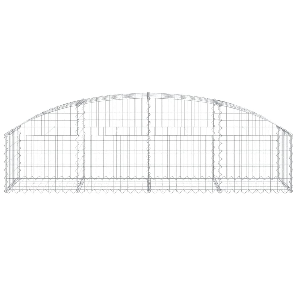 Gabione mit Hochbogen 200x50x40/60 cm Verzinktes Eisen - Pazzar.ch