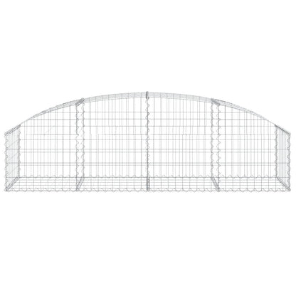 Gabione mit Hochbogen 200x50x40/60 cm Verzinktes Eisen - Pazzar.ch