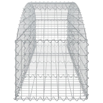 Gabione mit Hochbogen 200x50x40/60 cm Verzinktes Eisen - Pazzar.ch