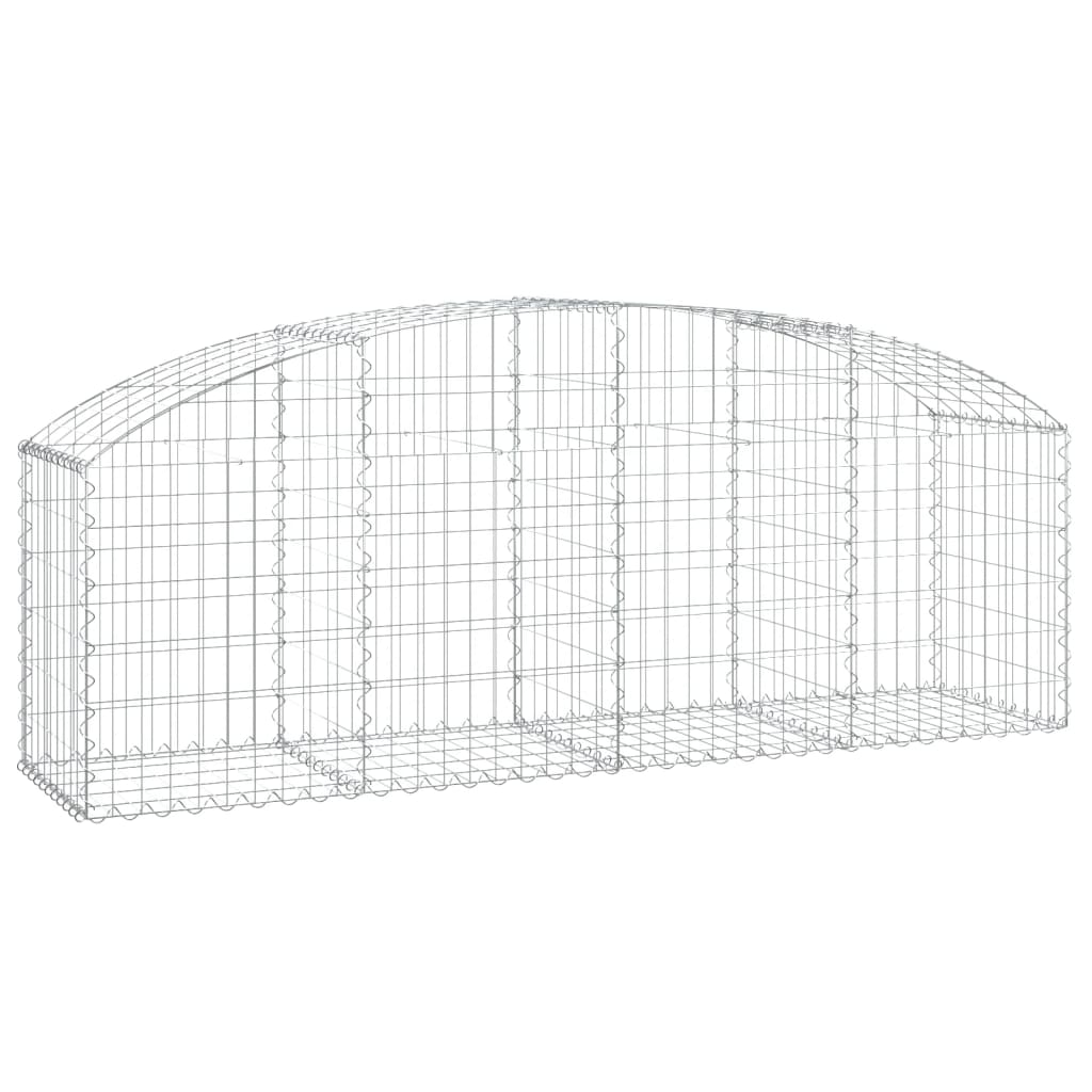 Gabione mit Hochbogen 200x50x60/80 cm Verzinktes Eisen - Pazzar.ch
