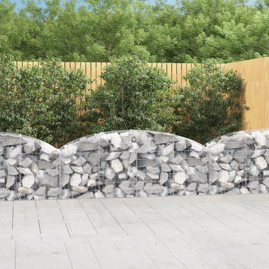 Gabione mit Hochbogen 200x50x60/80 cm Verzinktes Eisen - Pazzar.ch