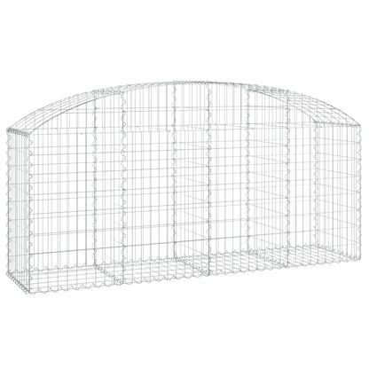 Gabione mit Hochbogen 200x50x80/100 cm Verzinktes Eisen - Pazzar.ch