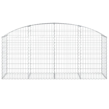 Gabione mit Hochbogen 200x50x80/100 cm Verzinktes Eisen - Pazzar.ch