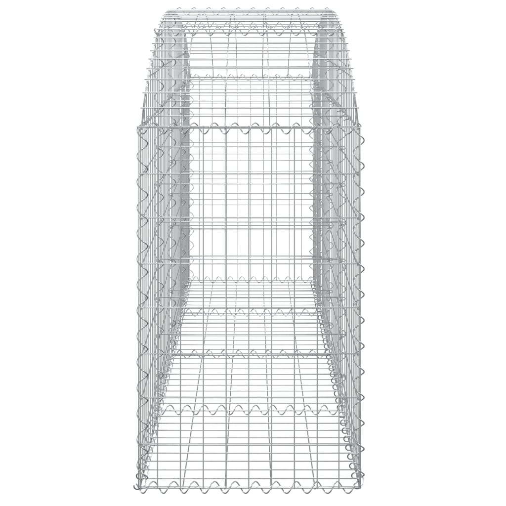 Gabione mit Hochbogen 200x50x80/100 cm Verzinktes Eisen - Pazzar.ch