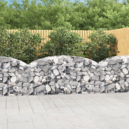 Gabione mit Hochbogen 200x50x80/100 cm Verzinktes Eisen - Pazzar.ch