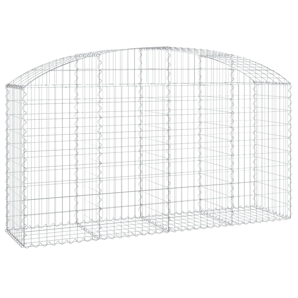Gabione mit Hochbogen 200x50x100/120 cm Verzinktes Eisen - Pazzar.ch