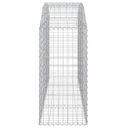 Gabione mit Hochbogen 200x50x100/120 cm Verzinktes Eisen - Pazzar.ch