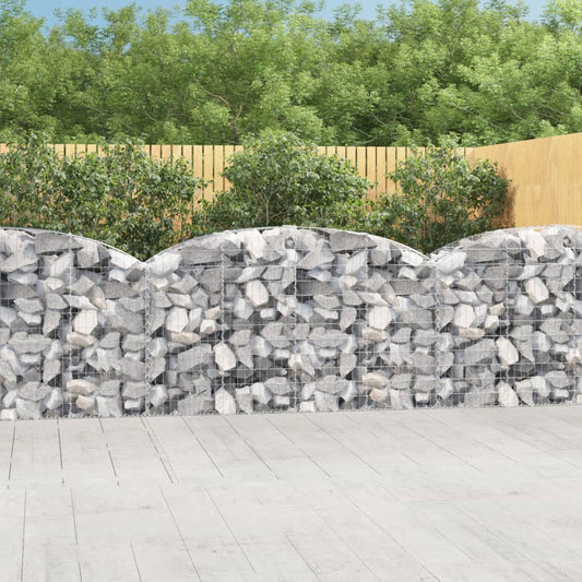 Gabione mit Hochbogen 200x50x100/120 cm Verzinktes Eisen - Pazzar.ch