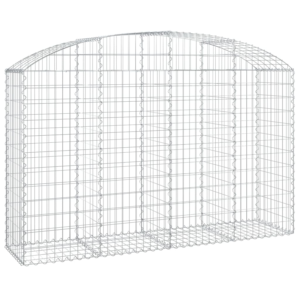Gabione mit Hochbogen 200x50x120/140 cm Verzinktes Eisen - Pazzar.ch