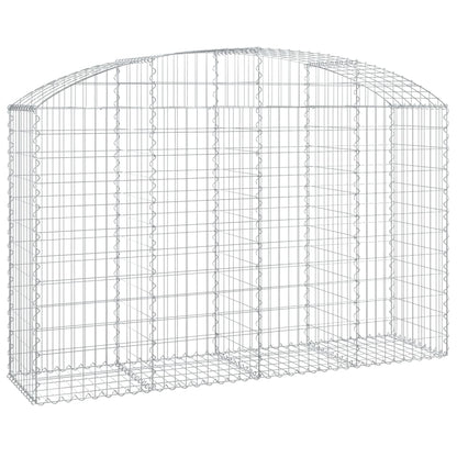 Gabione mit Hochbogen 200x50x120/140 cm Verzinktes Eisen - Pazzar.ch