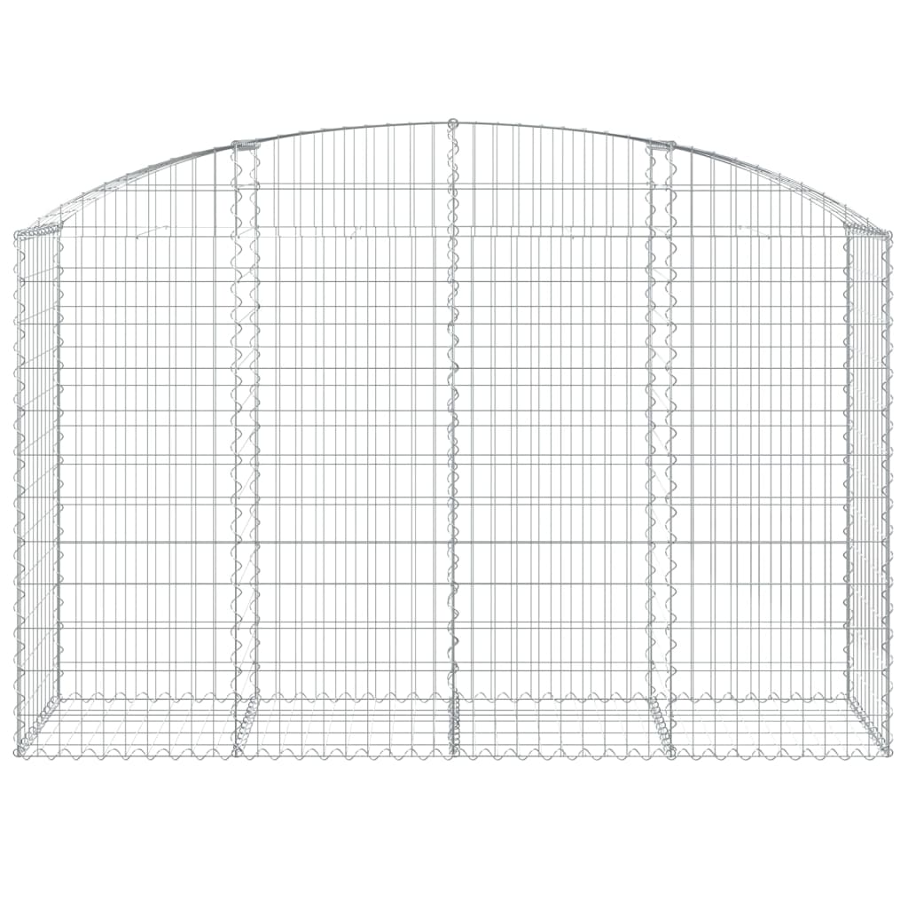 Gabione mit Hochbogen 200x50x120/140 cm Verzinktes Eisen - Pazzar.ch