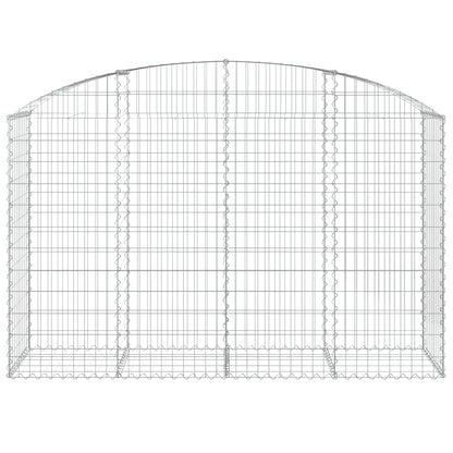 Gabione mit Hochbogen 200x50x120/140 cm Verzinktes Eisen - Pazzar.ch