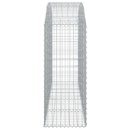 Gabione mit Hochbogen 200x50x120/140 cm Verzinktes Eisen - Pazzar.ch