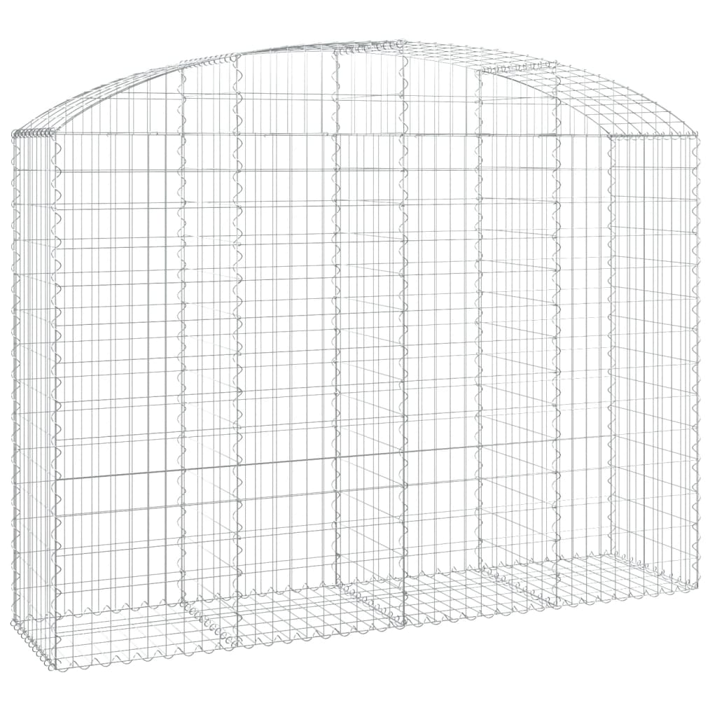 Gabione mit Hochbogen 200x50x140/160 cm Verzinktes Eisen - Pazzar.ch
