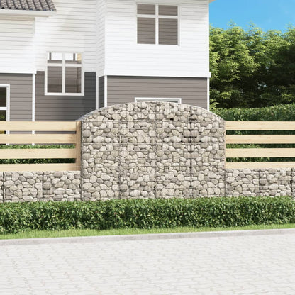 Gabione mit Hochbogen 200x50x140/160 cm Verzinktes Eisen - Pazzar.ch