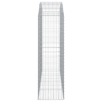 Gabione mit Hochbogen 200x50x160/180 cm Verzinktes Eisen - Pazzar.ch