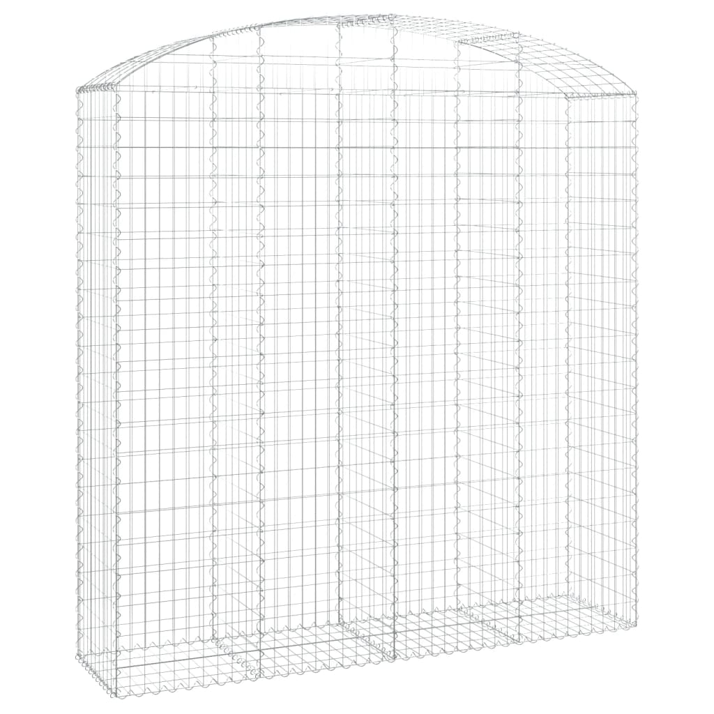 Gabione mit Hochbogen 200x50x200/220 cm Verzinktes Eisen