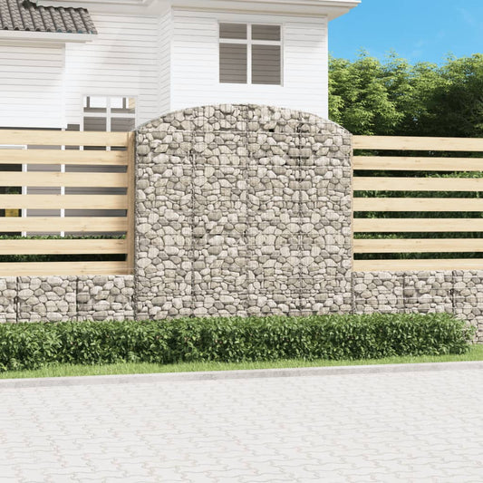 Gabione mit Hochbogen 200x50x200/220 cm Verzinktes Eisen - Pazzar.ch