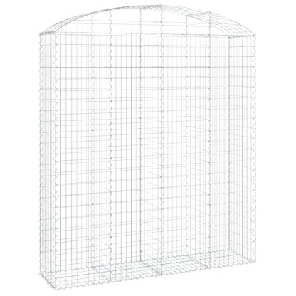 Gabione mit Hochbogen 200x50x220/240 cm Verzinktes Eisen - Pazzar.ch