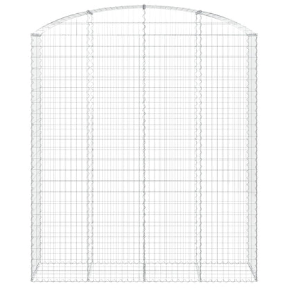 Gabione mit Hochbogen 200x50x220/240 cm Verzinktes Eisen - Pazzar.ch