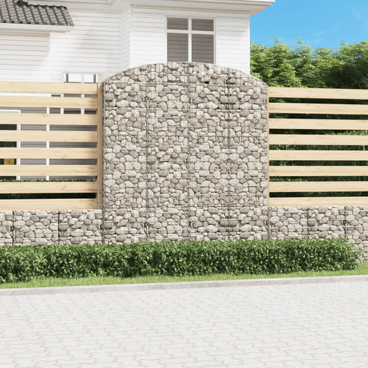 Gabione mit Hochbogen 200x50x220/240 cm Verzinktes Eisen - Pazzar.ch