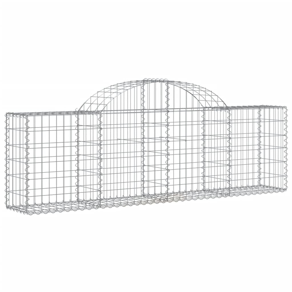 Gabione mit Hochbogen 200x30x60/80 cm Verzinktes Eisen - Pazzar.ch