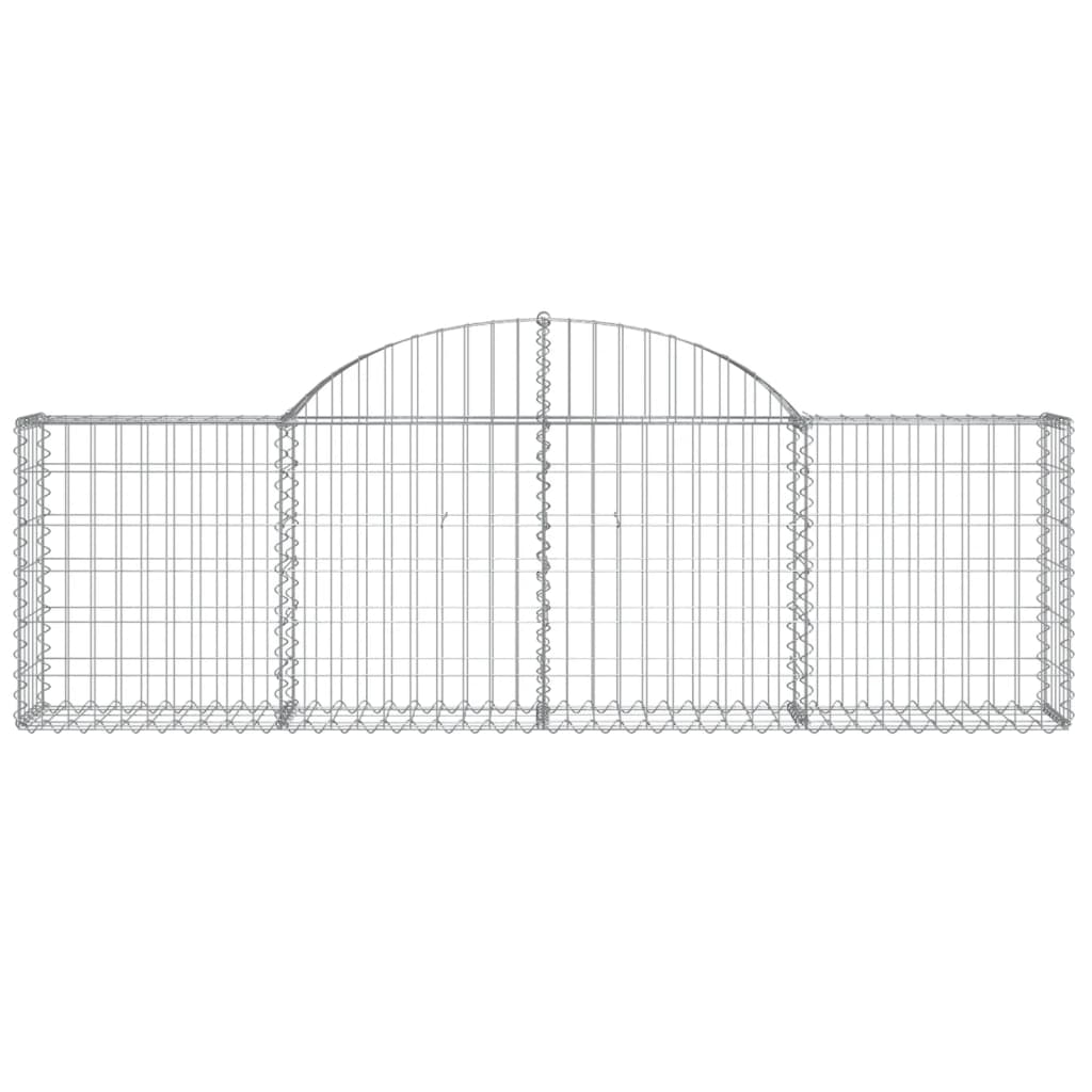 Gabione mit Hochbogen 200x30x60/80 cm Verzinktes Eisen - Pazzar.ch