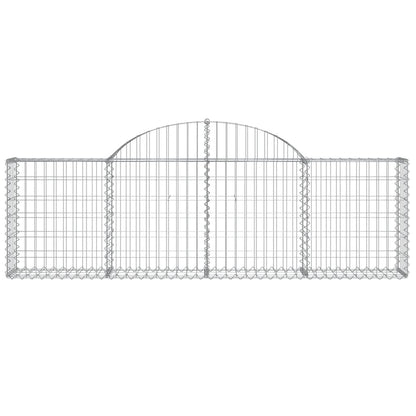 Gabione mit Hochbogen 200x30x60/80 cm Verzinktes Eisen - Pazzar.ch