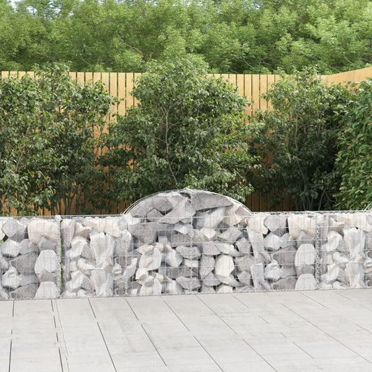 Gabione mit Hochbogen 200x30x60/80 cm Verzinktes Eisen - Pazzar.ch