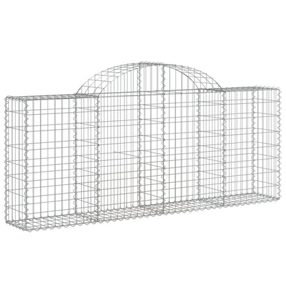 Gabione mit Hochbogen 200x30x80/100 cm Verzinktes Eisen - Pazzar.ch