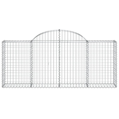 Gabione mit Hochbogen 200x30x80/100 cm Verzinktes Eisen - Pazzar.ch
