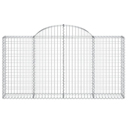 Gabione mit Hochbogen 200x30x100/120 cm Verzinktes Eisen - Pazzar.ch