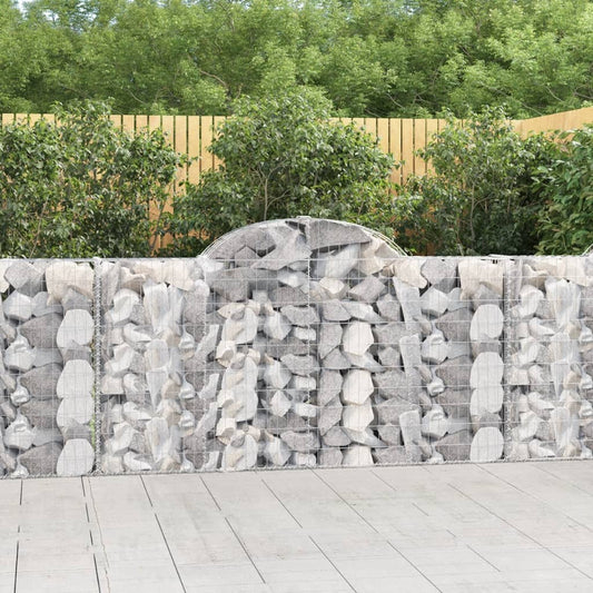 Gabione mit Hochbogen 200x30x100/120 cm Verzinktes Eisen - Pazzar.ch