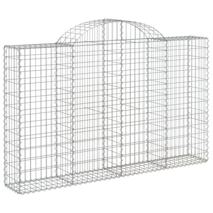 Gabione mit Hochbogen 200x30x120/140 cm Verzinktes Eisen - Pazzar.ch