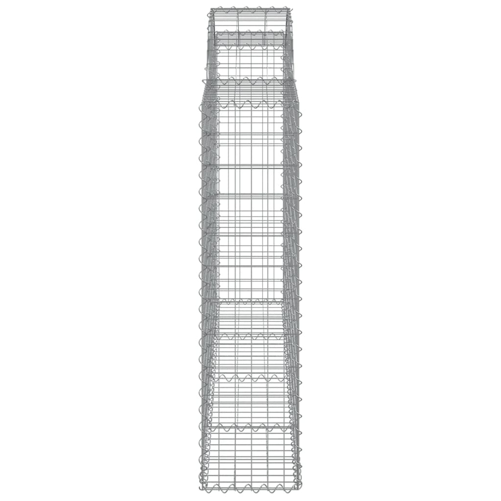 Gabione mit Hochbogen 200x30x120/140 cm Verzinktes Eisen - Pazzar.ch