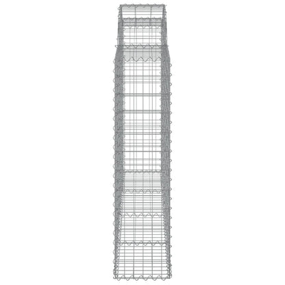 Gabione mit Hochbogen 200x30x120/140 cm Verzinktes Eisen - Pazzar.ch