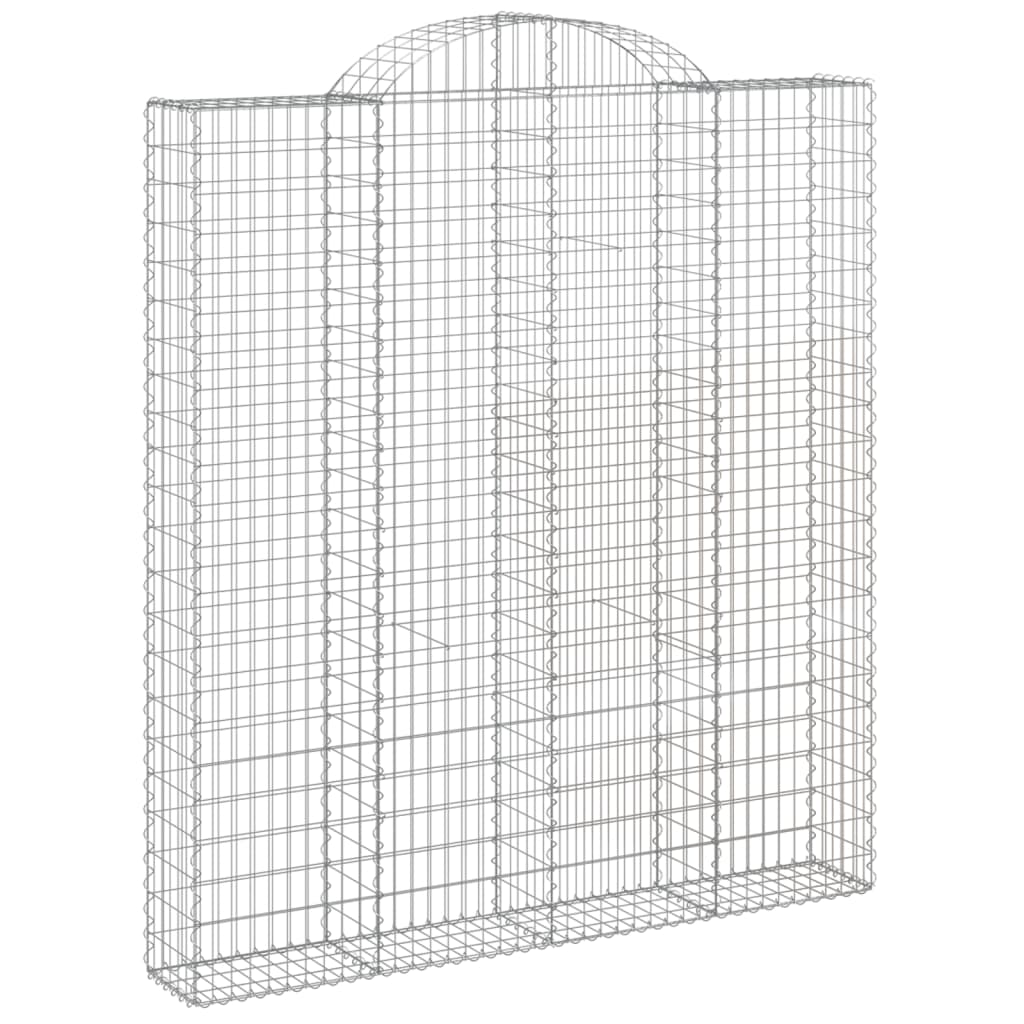 Gabione mit Hochbogen 200x30x220/240 cm Verzinktes Eisen - Pazzar.ch