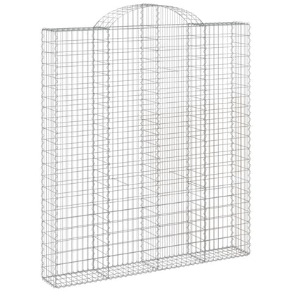 Gabione mit Hochbogen 200x30x220/240 cm Verzinktes Eisen - Pazzar.ch