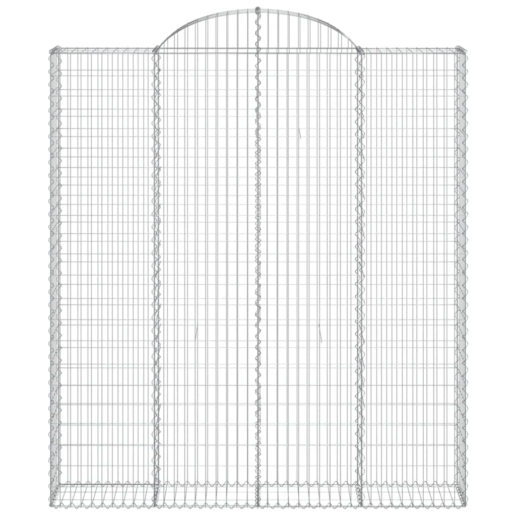 Gabione mit Hochbogen 200x30x220/240 cm Verzinktes Eisen - Pazzar.ch