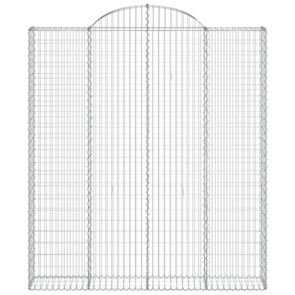 Gabione mit Hochbogen 200x30x220/240 cm Verzinktes Eisen - Pazzar.ch