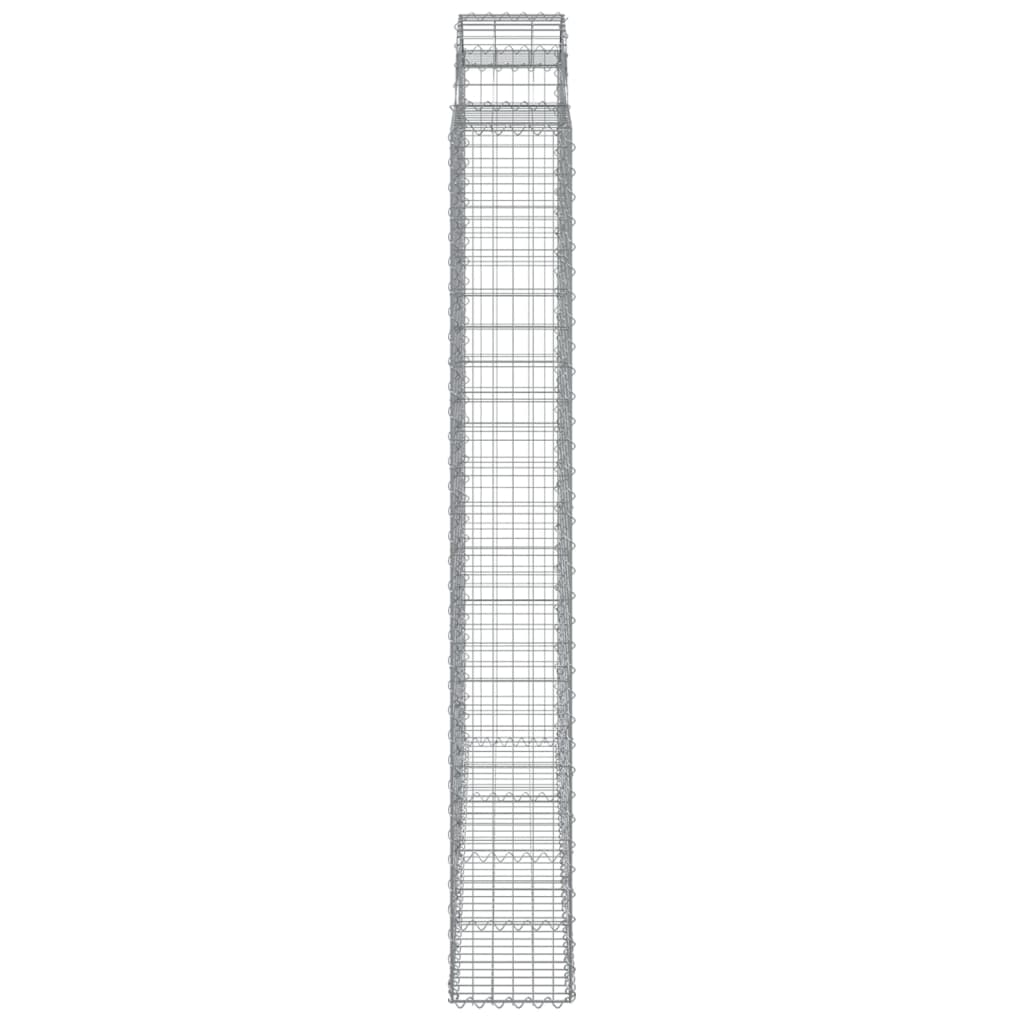 Gabione mit Hochbogen 200x30x220/240 cm Verzinktes Eisen - Pazzar.ch