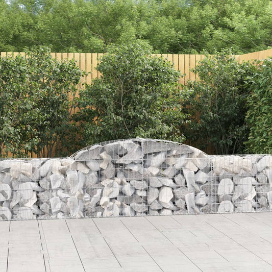 Gabione mit Hochbogen 300x30x60/80 cm Verzinktes Eisen - Pazzar.ch