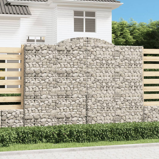 Gabione mit Hochbogen 300x30x220/240 cm Verzinktes Eisen - Pazzar.ch