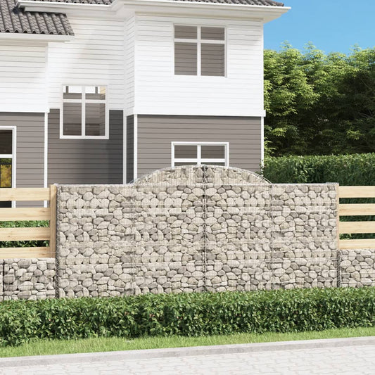 Gabione mit Hochbogen 300x50x140/160 cm Verzinktes Eisen - Pazzar.ch
