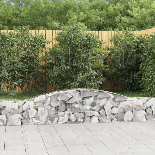 Gabione mit Hochbogen 400x30x40/60 cm Verzinktes Eisen - Pazzar.ch